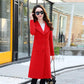 Women Coat Outerwear Autumn Winter Clothing Fashion Warm Woolen Blends Slim Female Woolen Coat