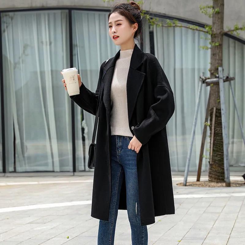Spring and Autumn Woolen Coat Women Loose Casual Fashion Coat