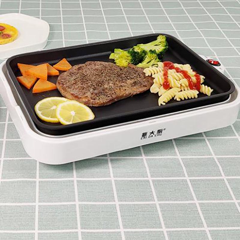 800W Electric Bakeware Frying Egg Machine Flat Bottom Frying Pan Kitchen Supplies Baking Pan for Family