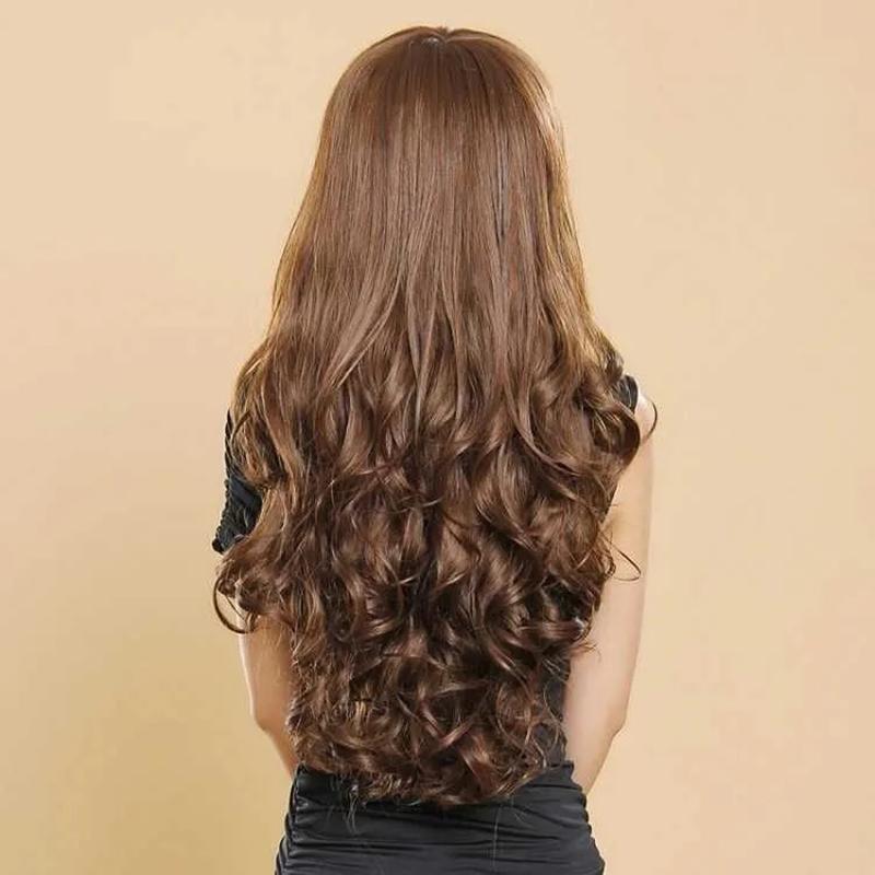 Women Fashion Wavy Long Full Wig Heat Resistant Cosplay Party Hair