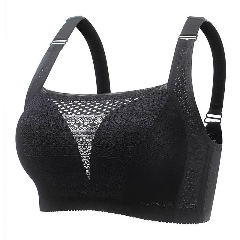 Anti-glare Bra Gathers Anti-sagging Large Size No Steel Ring Breathable Sweat-absorbing Thin Seamless Bra