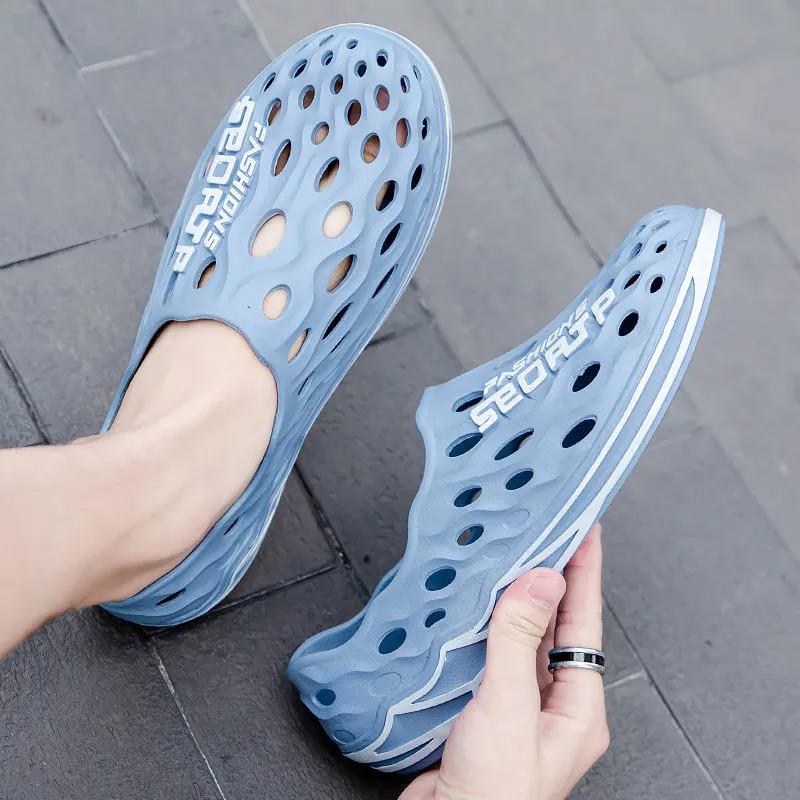 Summer Men's Beach Sandals Waterproof Hollow Breathable Running Casual Shoes