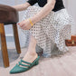 Summer Lazy Casual Fashion Thick Heel Sandals and Slippers Female Pointed Toe Korean Style Slope with Social Wear