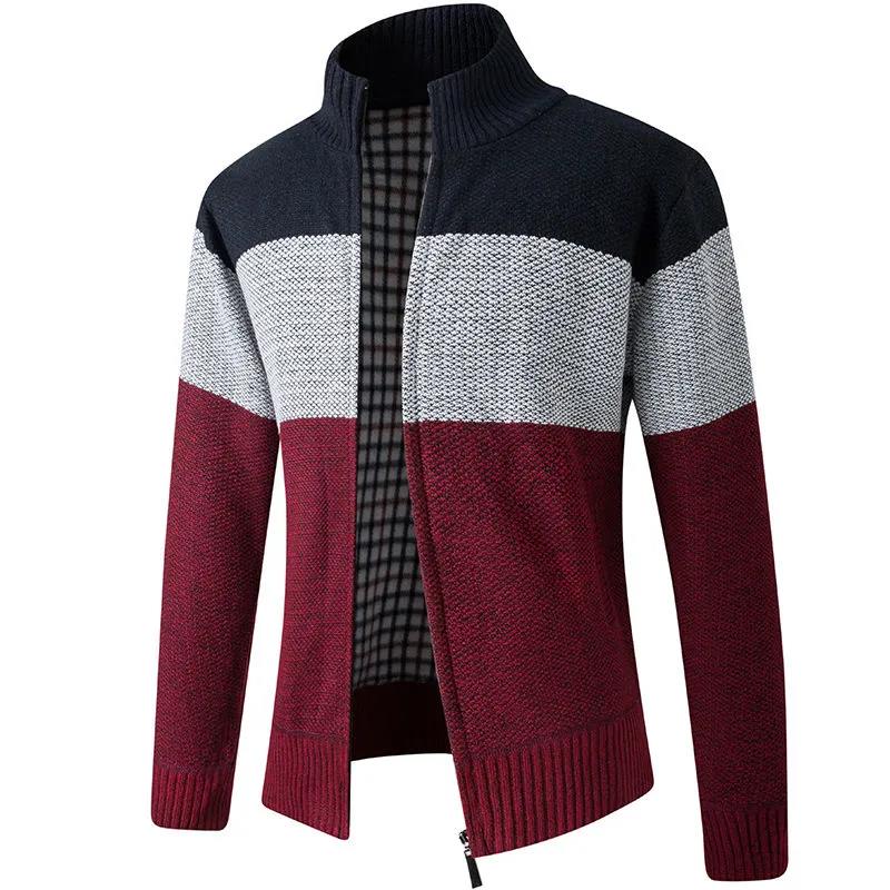 Winter Plush Thick Cardigan Knitted Fir Coat Men's Warm and Windproof Comfortable Inner Sweater