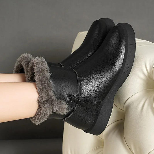 Short Tube Snow Boots Women Winter Korean Version Plus Velvet Padded Short Boots All-match Non-slip Waterproof and Warm Cotton Shoes