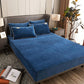 3pcs/set Thick Coral Velvet Mattress Cover Crystal Velvet Bedspread Plus Velvet Flange Winter Warm Bed Cover