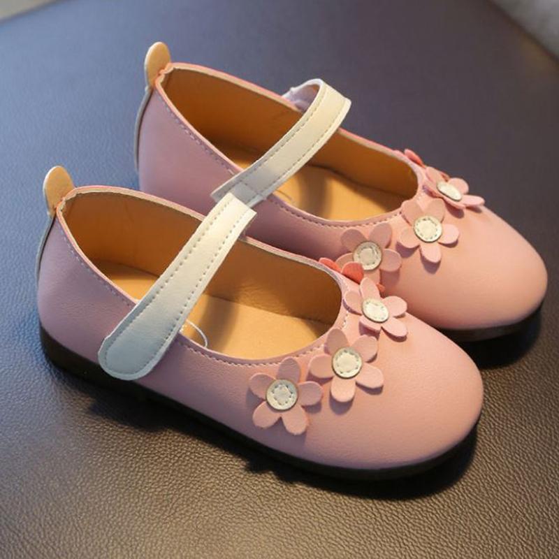 Girls' Leather Shoes  Spring  Summer Single Shoes  Children's Toddler Shoes Cute Female Baby Soft-soled Princess Shoes