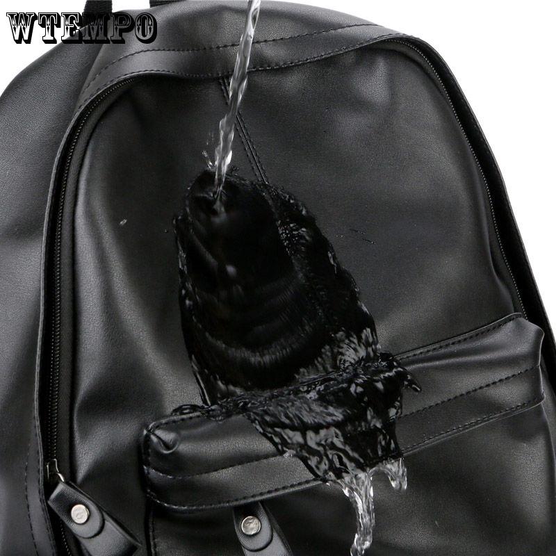 Men's Leather Backpack Anti-theft Backpack Rechargeable and Waterproof