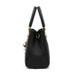 Women's top-handle bag  leather handbag zipper shoulder bags With metal pendants and free wallet