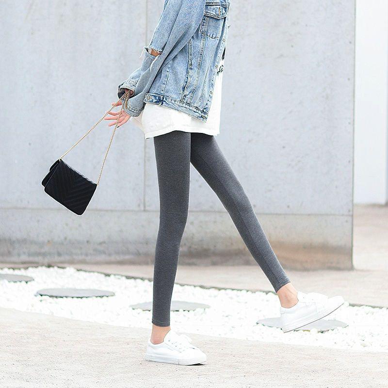 Thin Modal Leggings Women Wear Thin High-waist Elastic Tight-fitting Slimming Modified Leg Leggings Yoga Pants Leggings