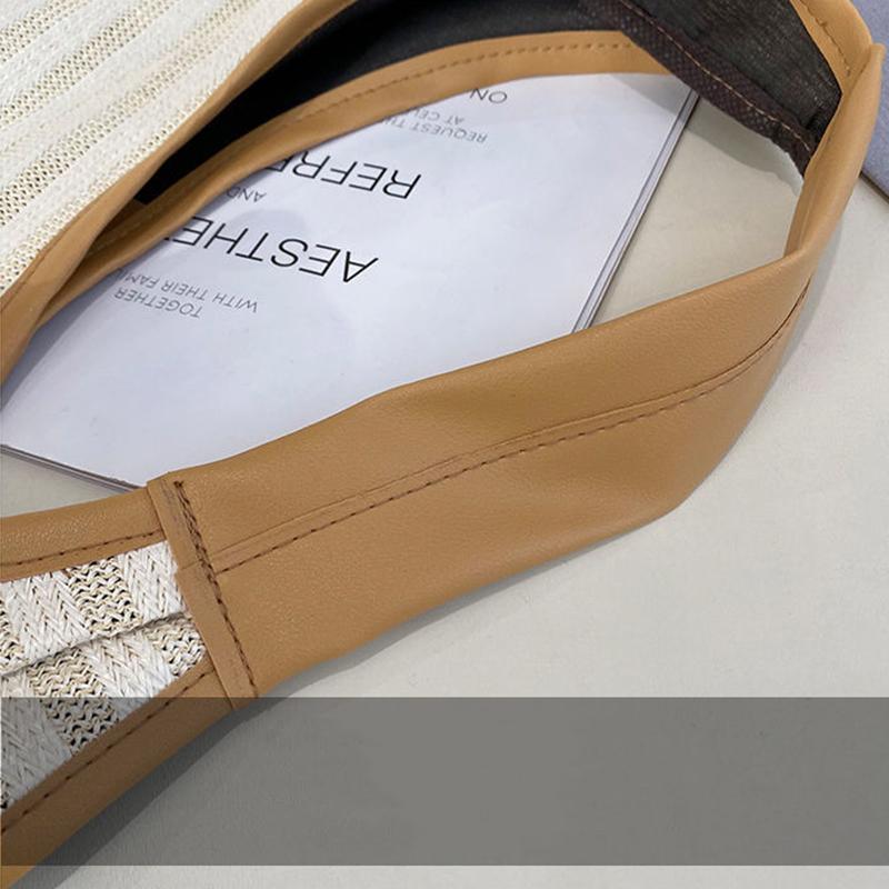 Women Casual Striped Shoulder Woven Bag Handbags Large Capacity Vintage Tote Bags