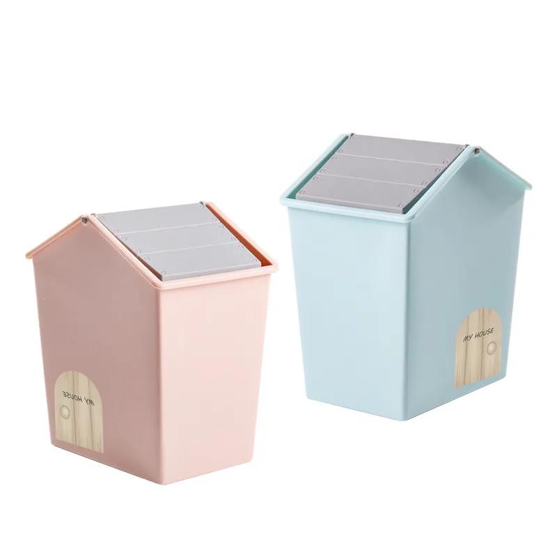 Creative Desktop Net Red Trash Can Girl Heart Mini Storage Box Table Cute Coffee Table Car Bedroom Trash Can