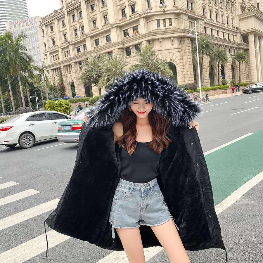 Winter Jacket Women Parkas for Coat Female Faux Fur Plus Size Outerwear Long Jacket Slim Feminina