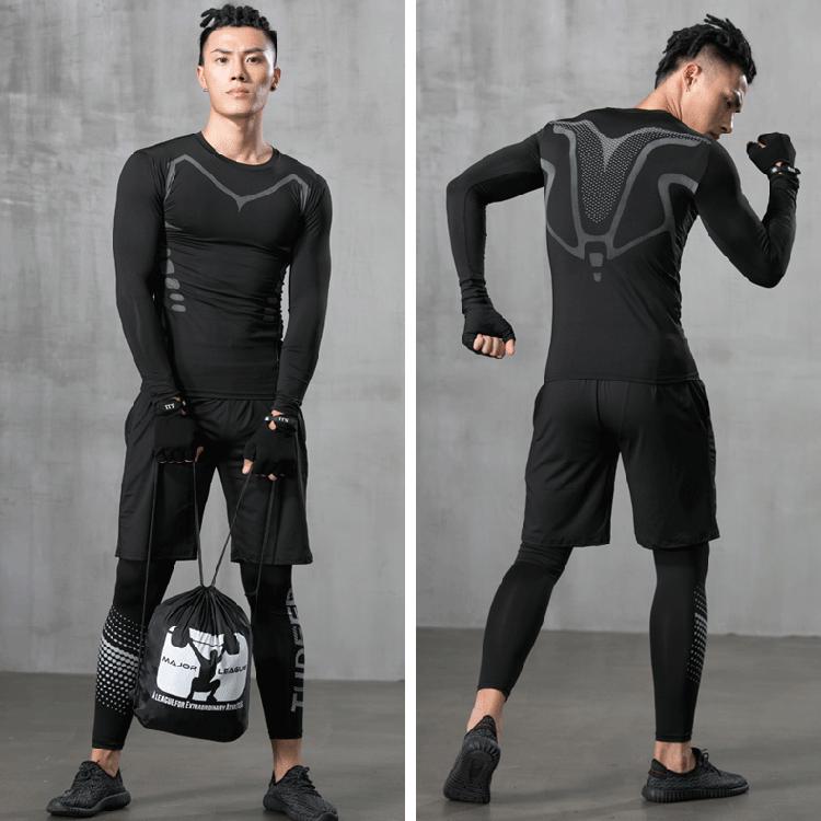 5Pcs Men's Gym Sportswear Running Track Suits Male Outdoors Suit Men Outdoor Jogging Sportswear
