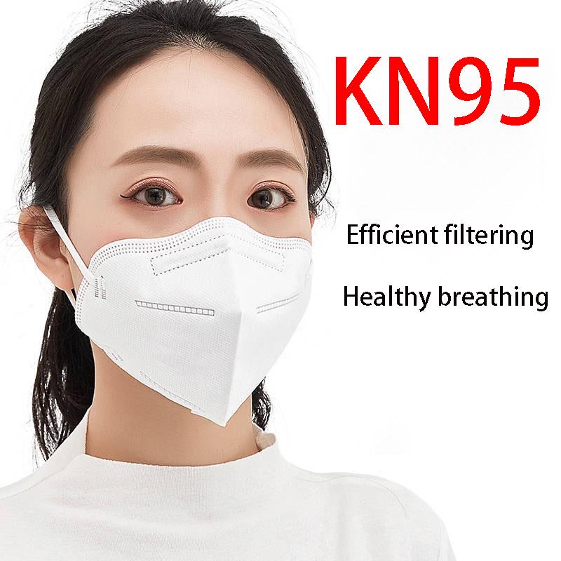 KN95 Facemask Filtration 95% Adults Disposable Face Masks Anti-Dust PM2.5 Fog Safety Protective Mask