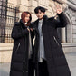 Winter Down Jacket Fashion Slim Fit Hooded Cotton Jacket Couple Super Long Plus Size Thick Coat for Women