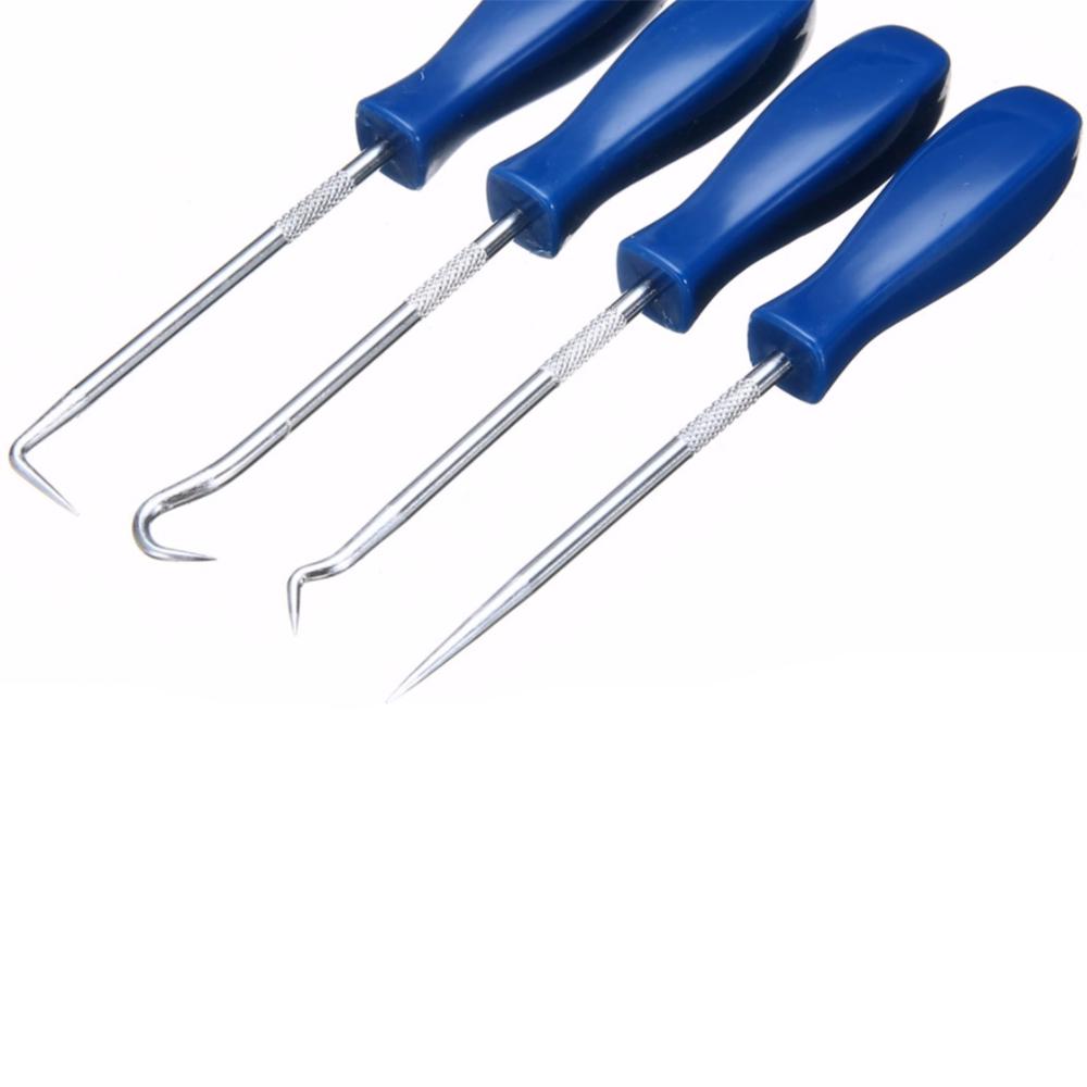 4pcs Auto Car Pick and Hook Set O Ring Oil Seal Gasket Puller Remover Craft Hand Tool