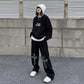European and American Retro Plus Velvet Warm Autumn and Winter Tide Brand Cross Wide-leg Pants Women Loose Lazy Wind Mopping Pants