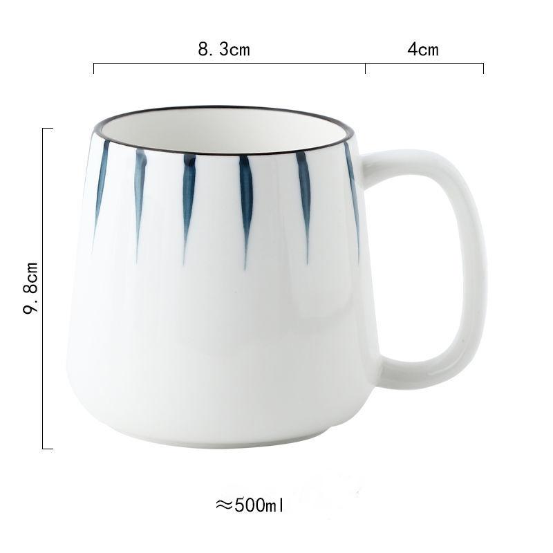 Japanese Creative Ceramic Cup Mug Large Capacity Tea Cup Milk Cup Office Water Cup Coffee Cup Couple Cup