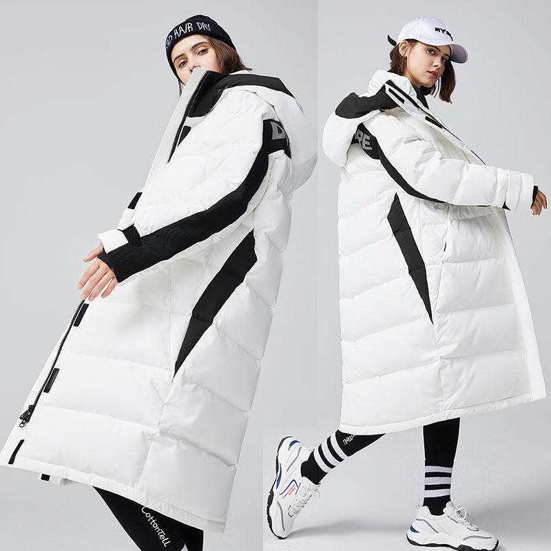 Winter Fashion Couple Down Jacket Long Men and Women Wear Plus Size Loose Sports Casual Down Jacket