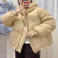 Korean Fashion All-match Casual Hooded Niche Down Jacket Women Short Thick Bread Jacket