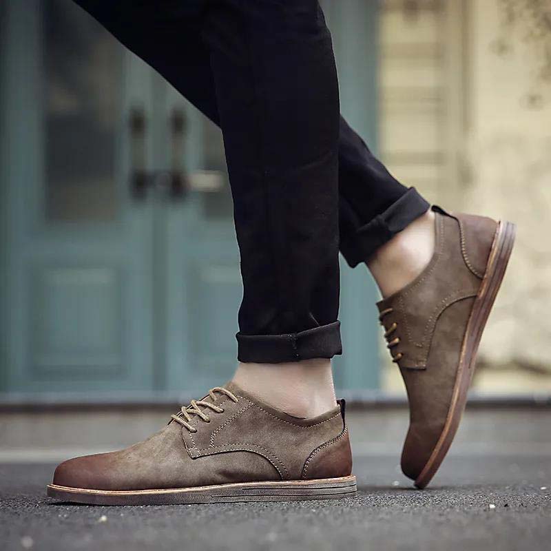 Spring and Autumn Casual Shoes Low Heel Small Leather Shoes Breathable Comfortable Men's Loafers