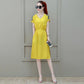 Chiffon Dress Short-sleeved Spring Summer Korean Fashion Fashion In The Long Style Loose Temperament Thin Skirt Women