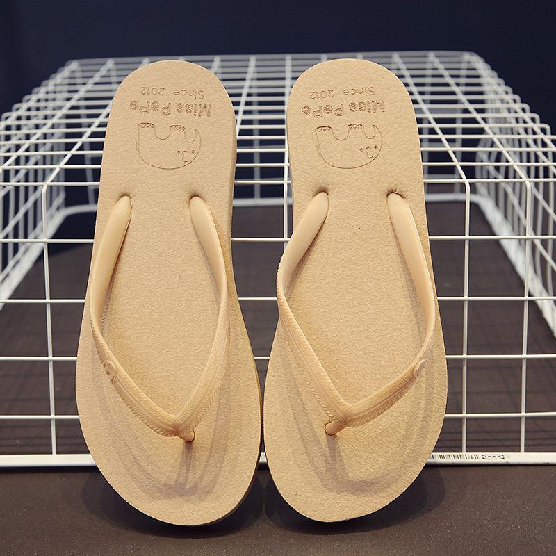 Summer Fashion Flip Flops Beach Slippers Non-slip Thick-soled Couple Splint Sandals