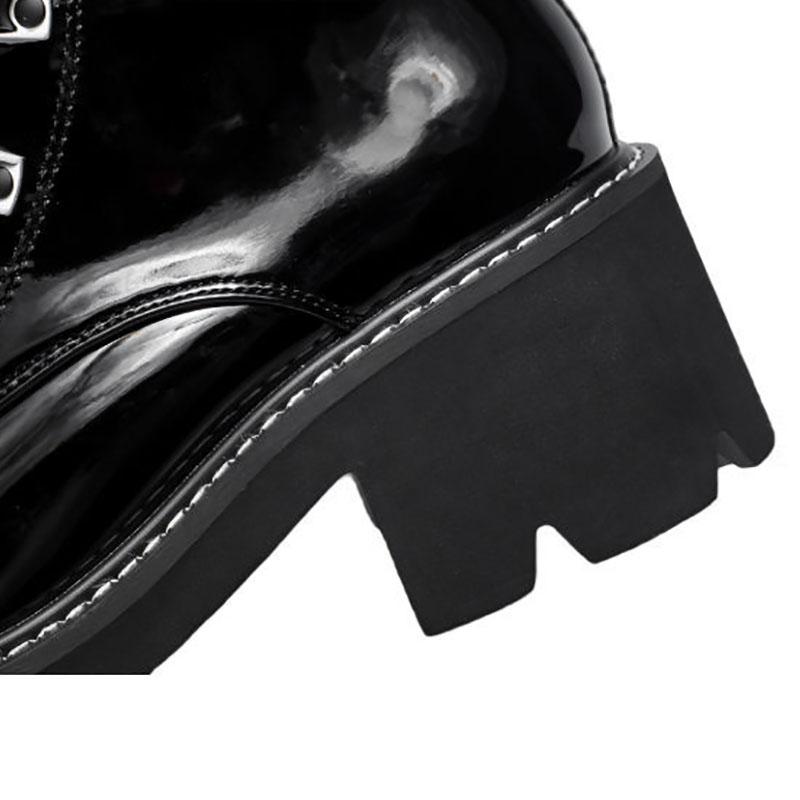 Martin Boots Women's British Style Leather Comfortable Women's Boots Wild Thin Winter Plus Velvet Boots