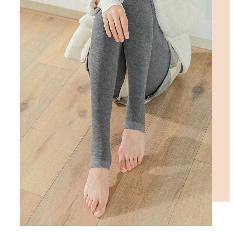 Threaded Vertical Leggings Women's Spring and Autumn High Waist and Thin Socks Wearing Pressure Artifact