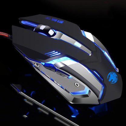 Wired Gaming Mechanical Computer Desktop Notebook Mouse Silver Eagle Gaming Mouse
