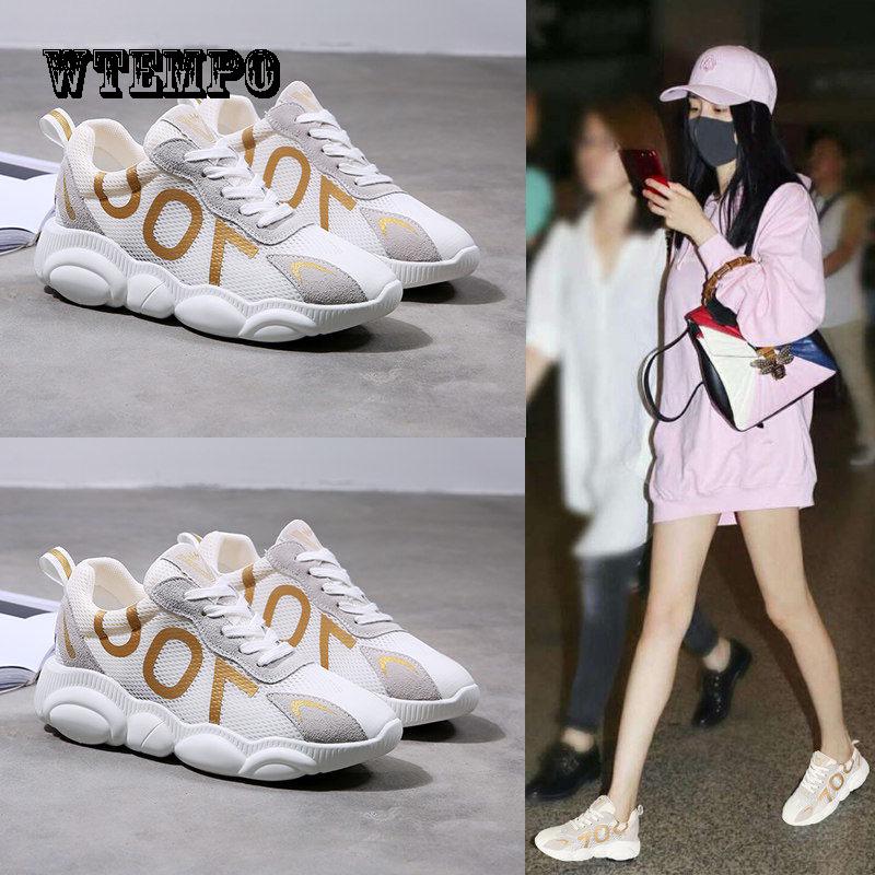 Comfortable Breathable Flat Bottom Casual Sports Shoes Female Sneakers Trend