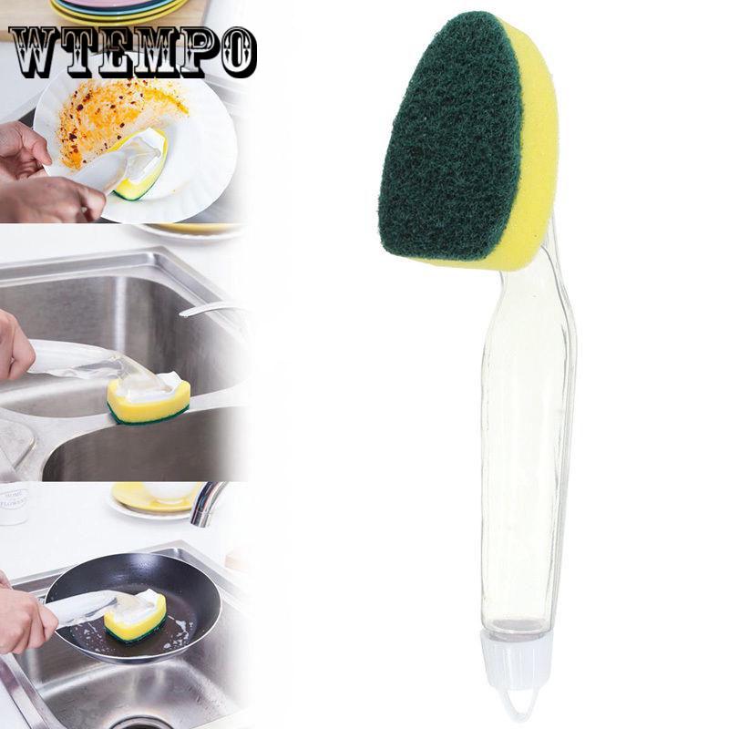 Brand Dishwashing Scrubber Bowl Cleaning Brush Scouring Pad Pot Pan Wash Kitchen Cleaner