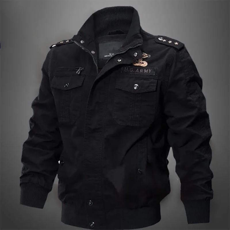 Men's Jacket Cotton Uniform Tooling Jacket Loose Large Size Cotton Jacket Plus Velvet Padded Jacket