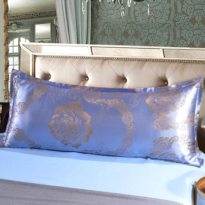 Double Pillow Couple Lengthen Plus Pillow Neck Pillow Long 1.2M Jacquard Pillow Free Pillowcase