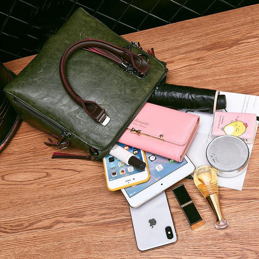 Shoulder Handbag Trendy wild Woman bag Patent leather bag Big capacity European and American style