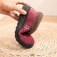 Cotton Slippers for Women's Winter Indoor Plus Velvet Embroidery Thickened Bag with Warm Indoor Home Furnishing Plush Cotton Slippers