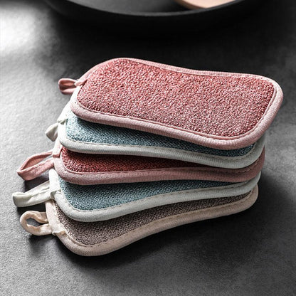 8pcs Reusable Double Sided Scouring Pad Cleaning Tools Magic Sponges Cloth