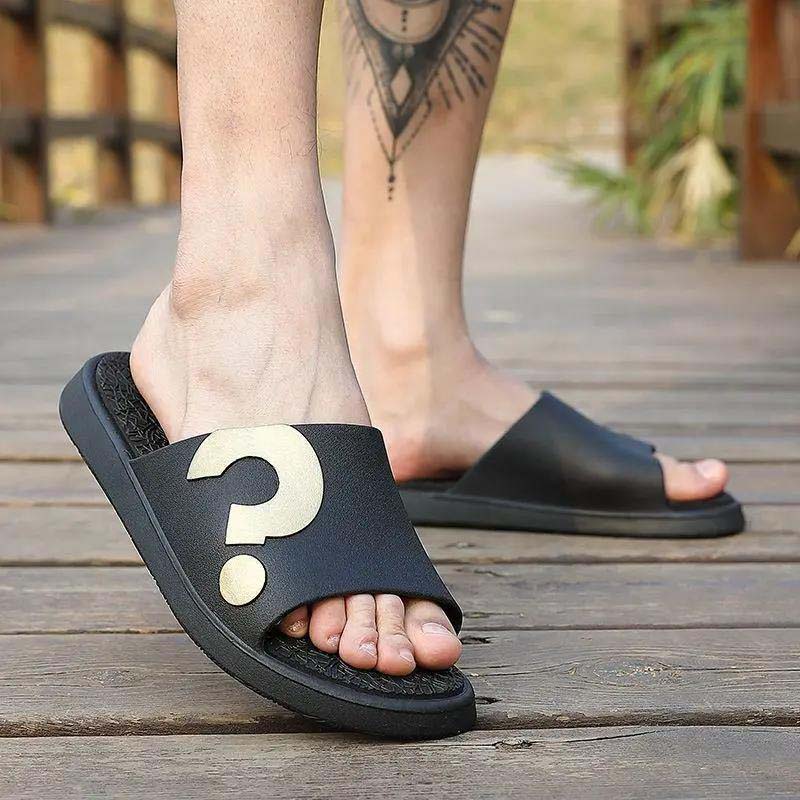 Men's Slippers Non-slip Heavy-bottomed Plastic Bath Bathroom Four Seasons Summer Outer Wear Sandals and Slippers