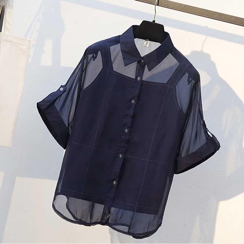 XL-5XL Women Chiffon T-shirt+shorts+vest 3pcs Office Ladies Short Sleeve Top Pants Set