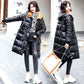 Trendy Autumn and Winter Plus Size  Women's Padded Jacket Mid-length Shiny Warm Cotton Jacket