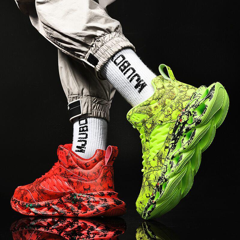 Shoes Men Sneakers Fashion Men Graffiti Sneakers Chunky Comfortable Casual Shoes Male Outdoor Walking Footwear Tenis Masculino
