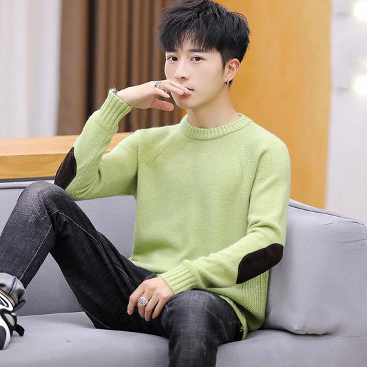 Knitted Man Sweater Fashion Men Casual Autumn Mens Sweaters Fake Shirt Collar Warm Winter Pull Homme
