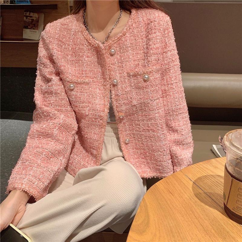 Coat High-end Sense Small Fragrance Pure Desire Women's All-match Spring and Autumn Gentle Wear Sweet and Elegant Ladies' Long-sleeved Coat