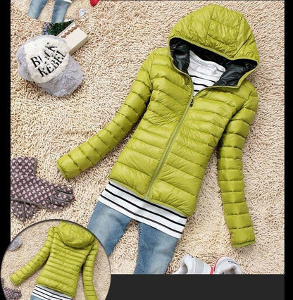 Women Winter Sport Jacket Coat Slim Hooded Casual Long Sleeve Zip Solid Color Coat