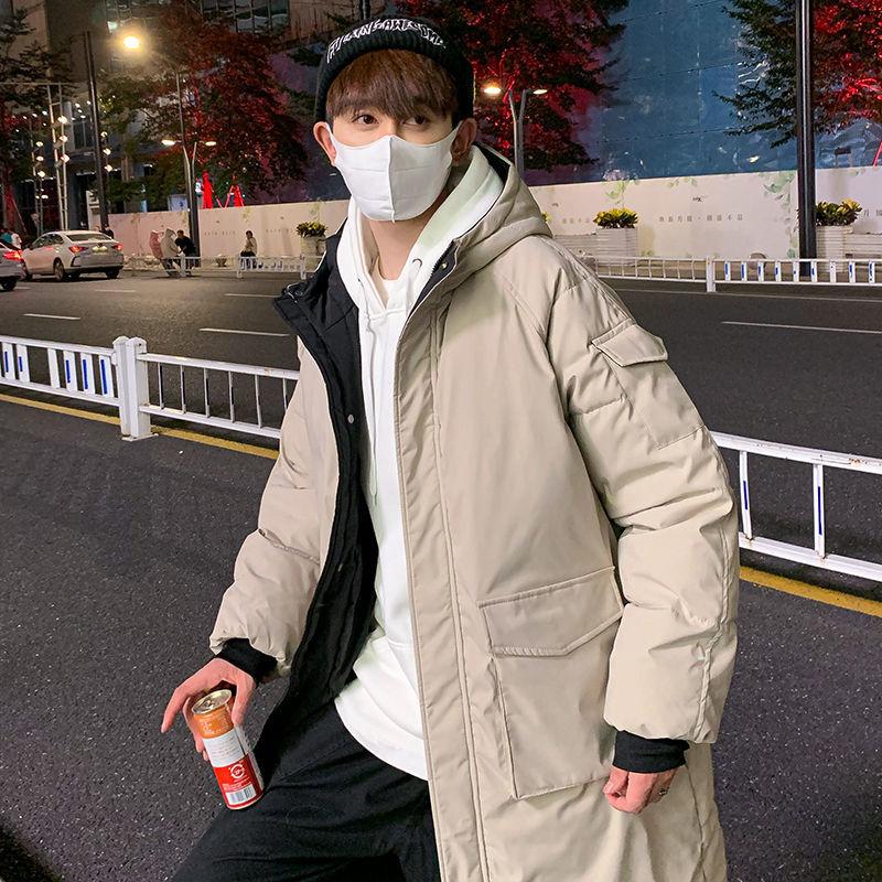 Youth White Duck Down Jacket Winter Men's Mid-length Thick Warmth 2021 New Winter Coat