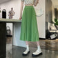 Summer Pleated Skirt Skirt Women's Solid Color High Waist Shows Thin Drape Small Mid-length A-line Pleated Skirt