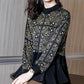 Chiffon Shirt Women's 2021 Spring and Autumn Tops Temperament Fashion Skirt Print Small Shirt