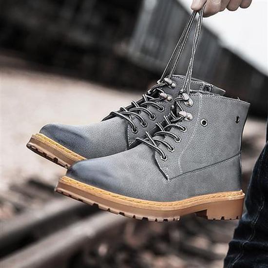 Martin Boots Men Leather Shoes Retro Military Boots Men's Waterproof Desert Boots Tide Men's Boots