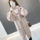 Autumn and Winter Mid-length Knitted Cardigan Loose Casual Sweater Long-sleeved All-match